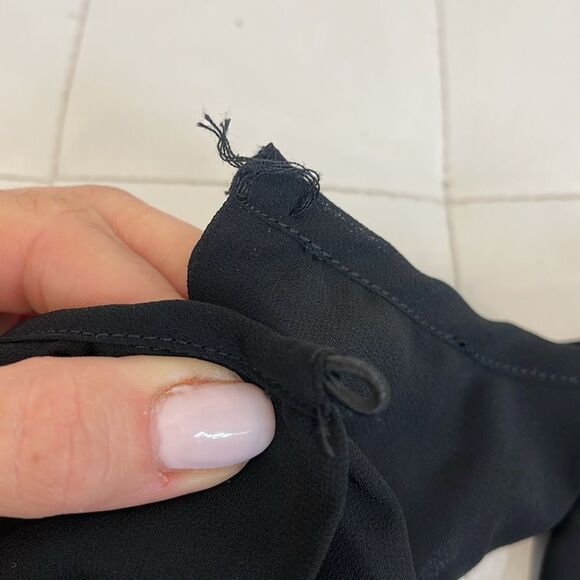 Bebe Long Black Draped Dress size 0 - Picture 5 of 6